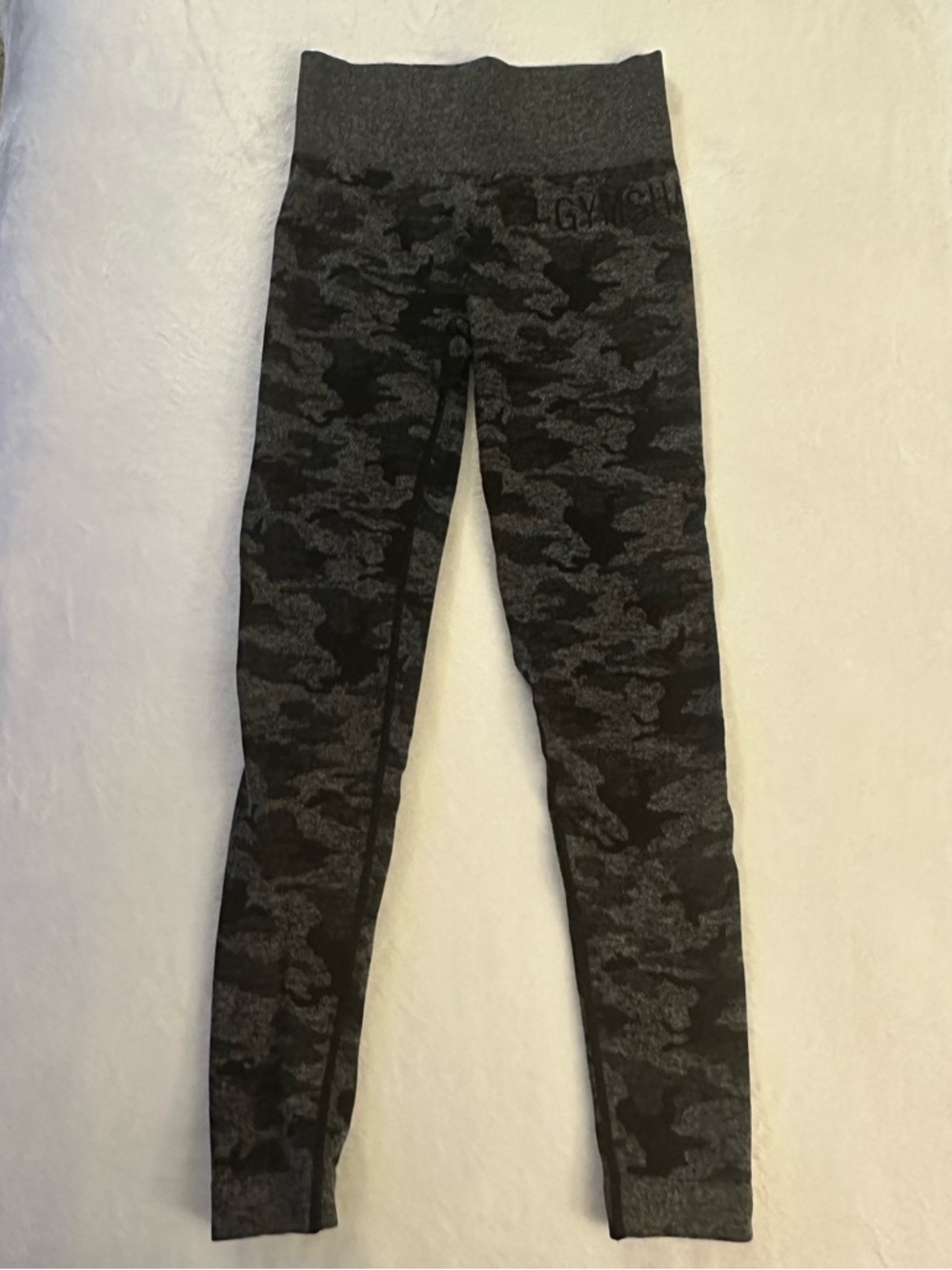 Gymshark Black & Charcoal Camouflage Leggings